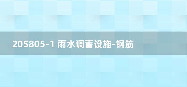 20S805-1 雨水调蓄设施-钢筋混凝土雨水调蓄池图集